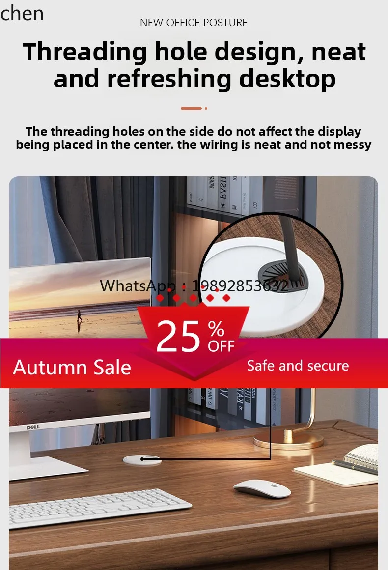 

Simple Modern Office Office Home Desktop Computer Desk with Drawer with Lock Staff Financial Desk home accessories