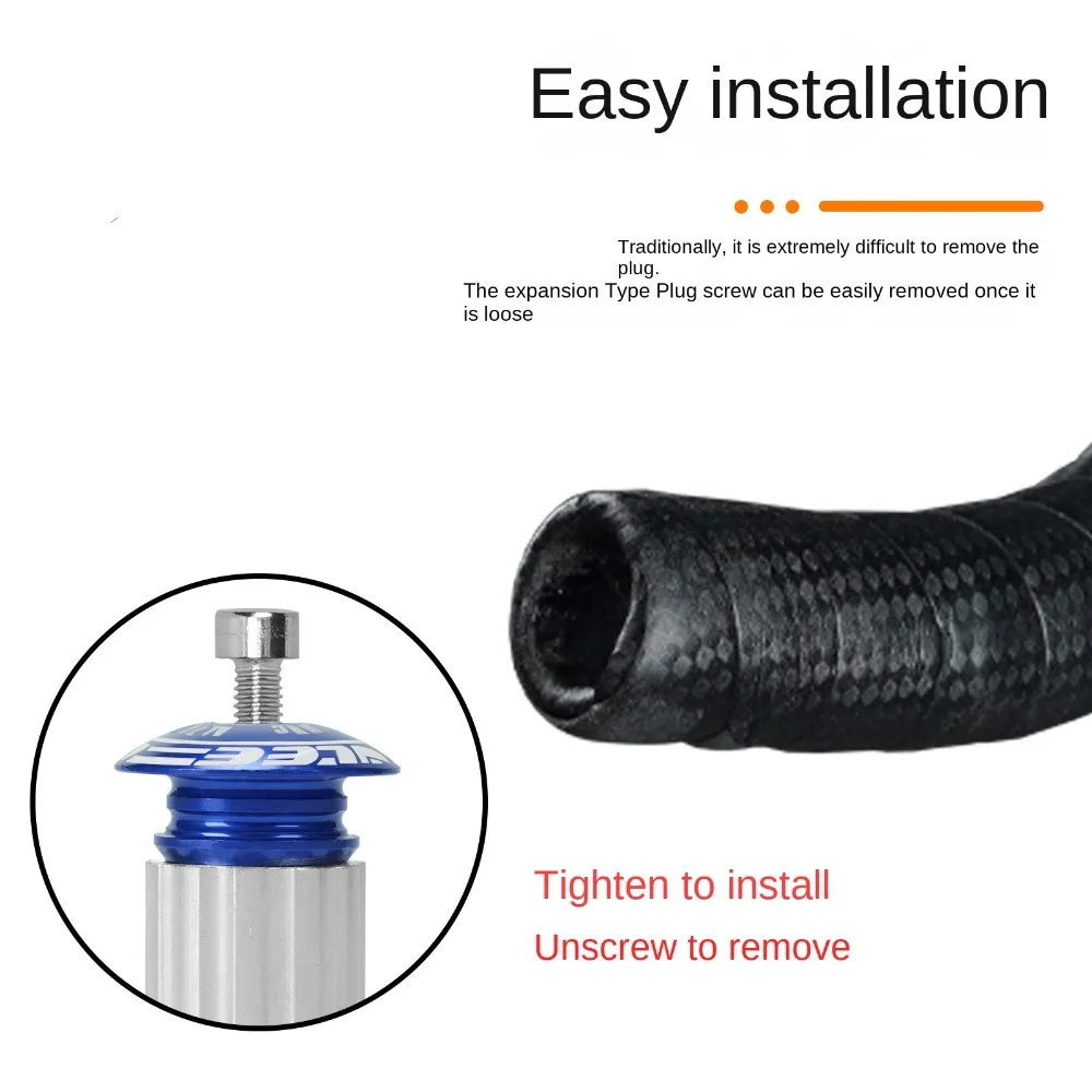 2PCS Hand Grip Plug Cap Black/Red/Gold/Blue/Color End Plugs Lock Grip End Plugs Alloy Handle Handlebar Plug Bicycle Accessories