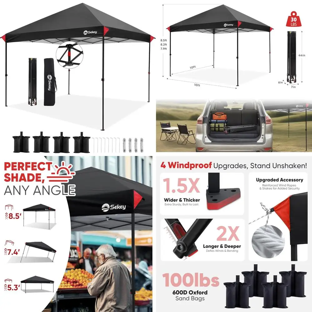 

10x10 Instant Pop-Up Canopy with One-Push Setup, 99% UV Protection, Ideal for Outdoor Events and Parties