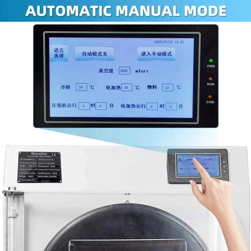 Hot-Selling Vacuum Drying Equipment 5KG 10KG Industrial Freeze Dryer For Dehydrating Strawberries And Apples