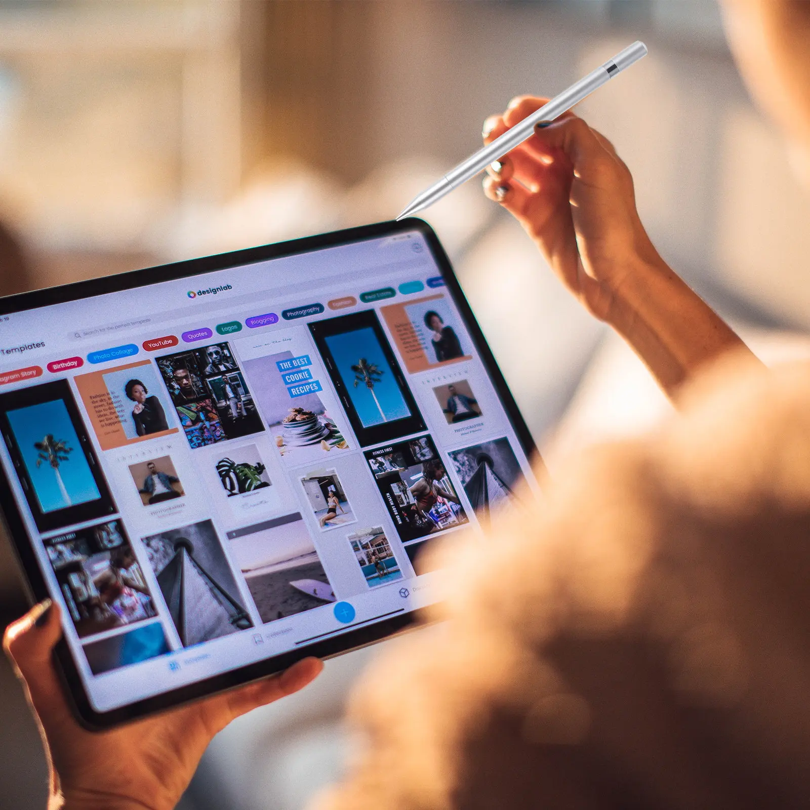 

1 шт. высокоточный емкостный стилус с прозрачным дисковым наконечником для плавного и тихого письма и рисования на сенсорных экранах устройств