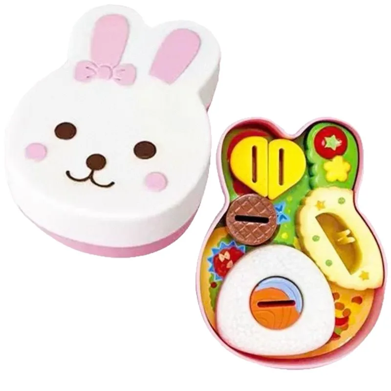 Kawaii Rabbit Lunch Box Feeding Toy Hot Doll Lunch Box Set Accessories Creativity Play House Little Rabbit Cooks Toy Gift
