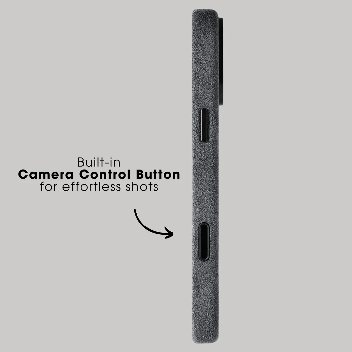 Capa de couro Alcantara para iPhone 17 Pro Max com protetor de botão de câmera Macsafe Capa magnética para iphone 17Pro 17proMax