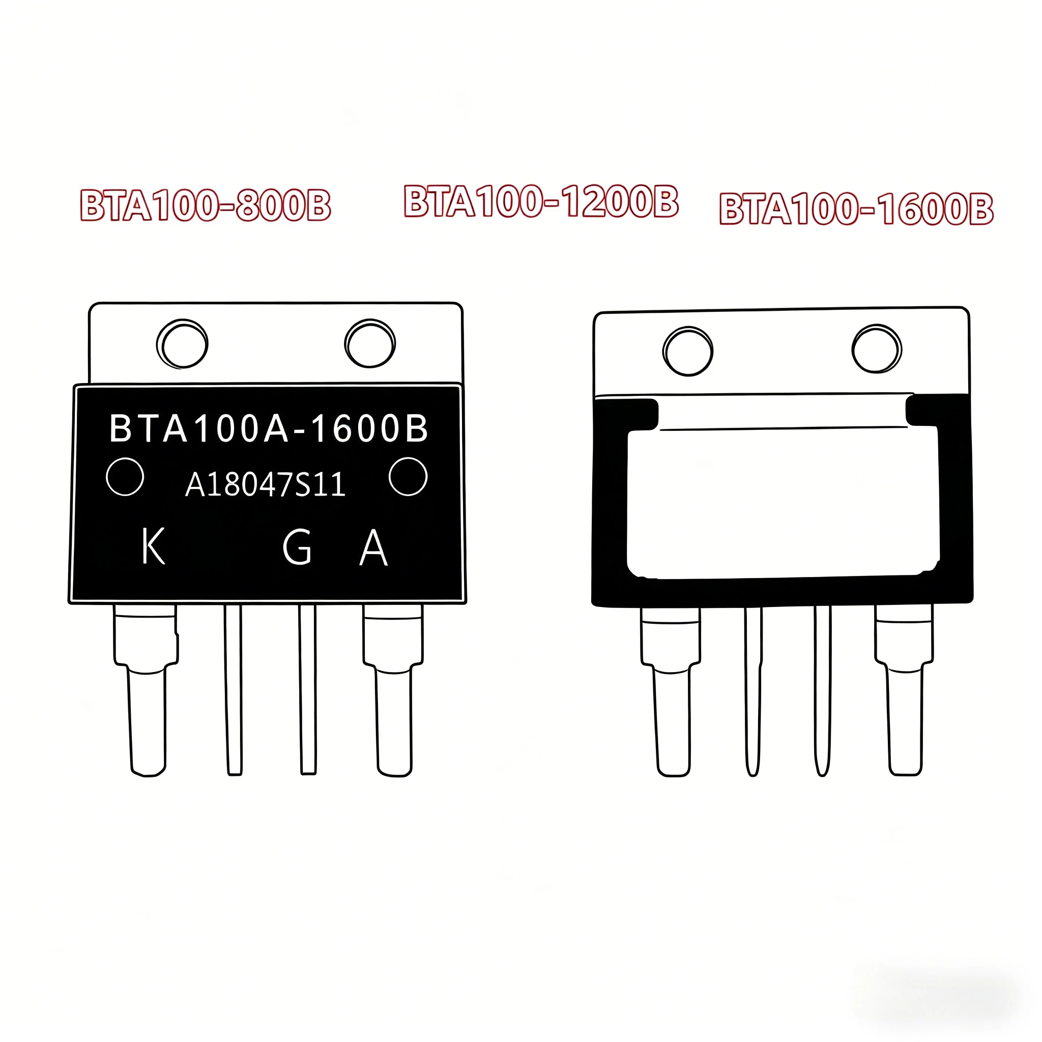 BTA bidirectional thyristor high-power BTA100 800V 1200V 1600B premium BTA