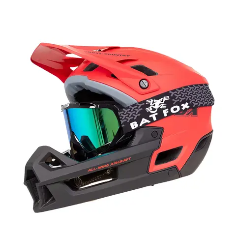 BATFOX 풀 페이스 산악 자전거 헬멧, 전문 레이싱 사이클링, 다운힐 오프로드 MTB 스포츠 오토바이 자전거 헬멧