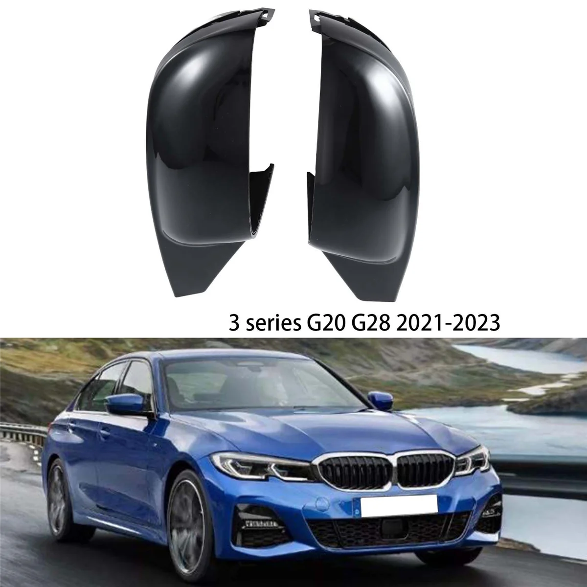 

Rear View Mirror Housing Bullhorn Mirror Cover Rear View Mirror Cover for BMW New 3 Series G20 G28 2021-2023