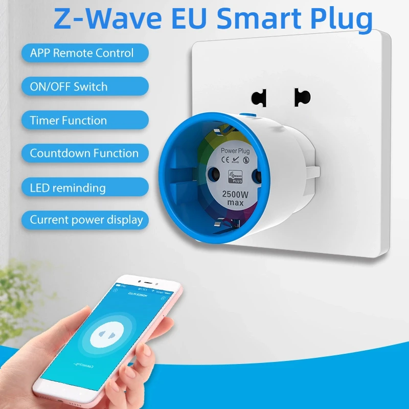 

Z-Wave PLUS EU Smart Power Plug Розетка Домашняя автоматизация Сигнализация Z Wave 868,4 МГц Частота видео Надежная и безопасность