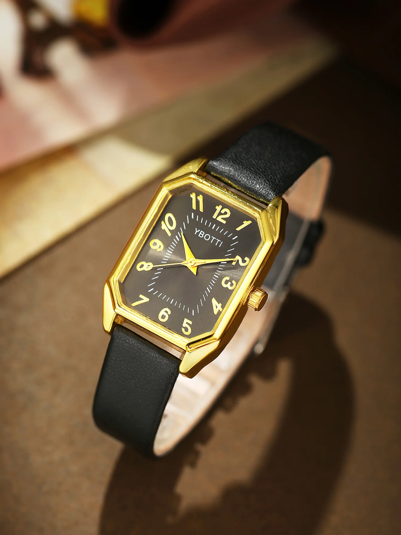 Exquisite trendy leather women's watch square gorgeous fashion quartz watch