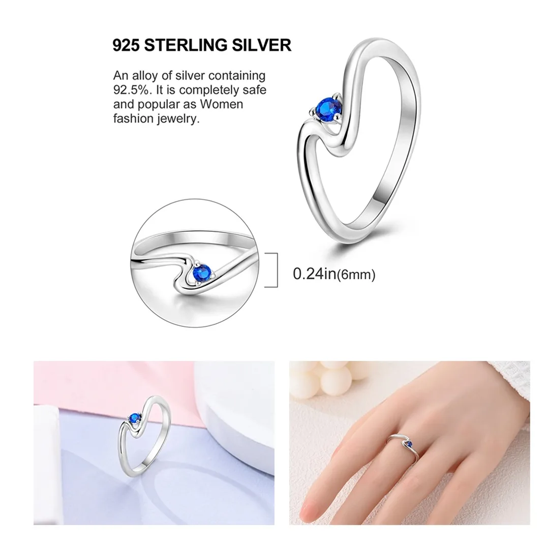 Women's 925 Sterling Silver Hand of Fatima Zircon Wedding Ring
