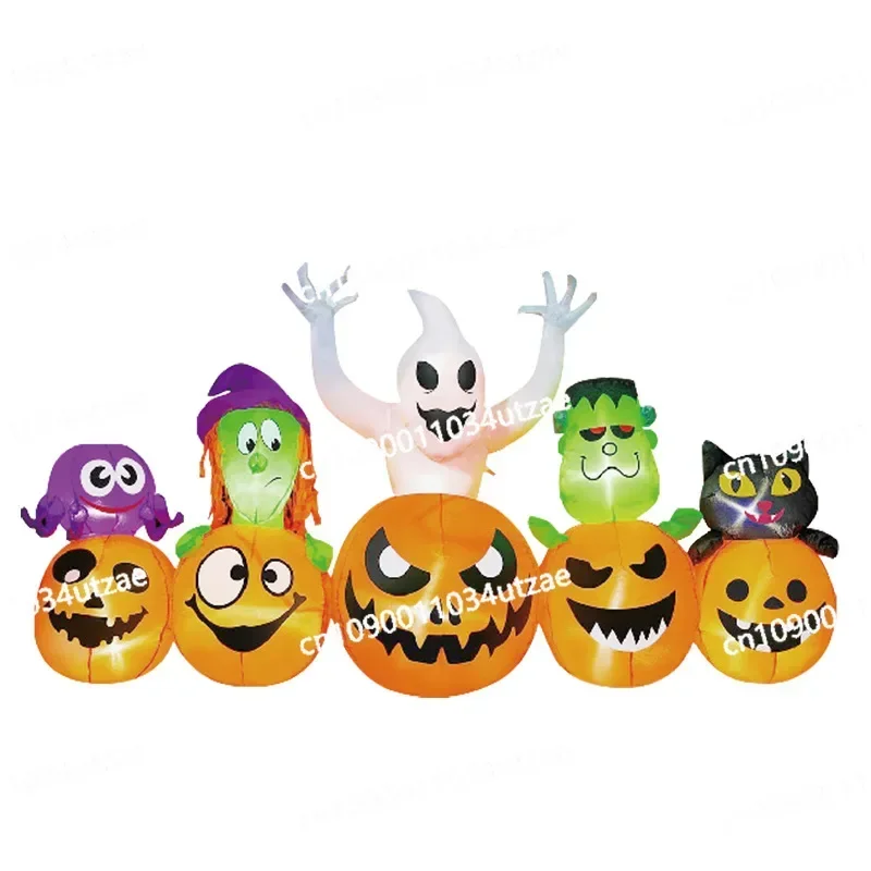 

Cross-border Halloween Inflatable Black Cat Pumpkin Horror Ghost Festival Green Face Ghost Air Model Outdoor Garden Ornament