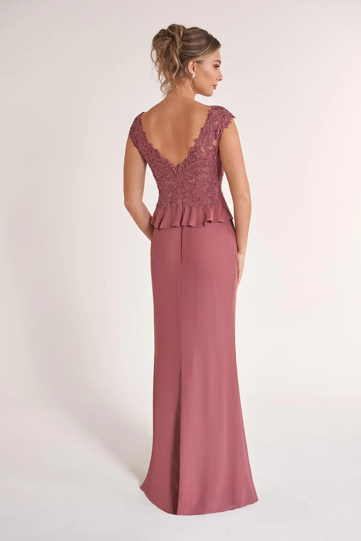 Robes mère de la mariée en dentelle et mousseline de soie, avec fente, style sirène, à volants, robe formelle pour invités de mariage