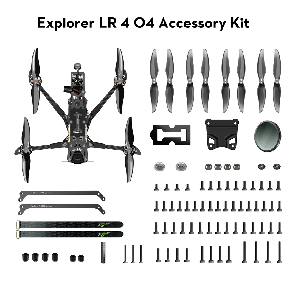 

Flywoo Explorer LR 4 HD O4 4 Inch Long Range GPS RC FPV Racing Drone BNF PNP with Goku F722 mini Stack