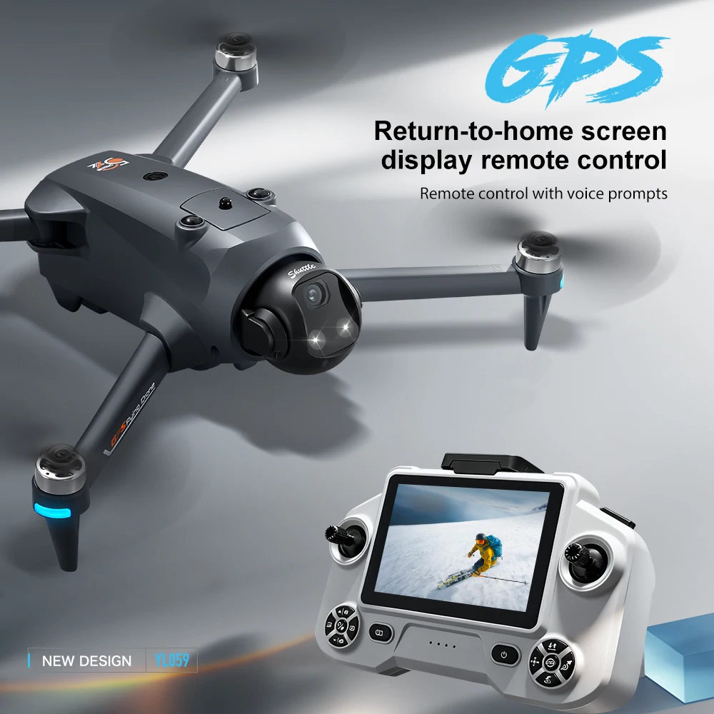 ZNLYRION YL059 GPS Foldable Drone With Large Screen Remote 180 Electric Adjustable Camera All Round Obstacle Avoidance Brushless Motor 5G FPV RC Quadcopter - view 5