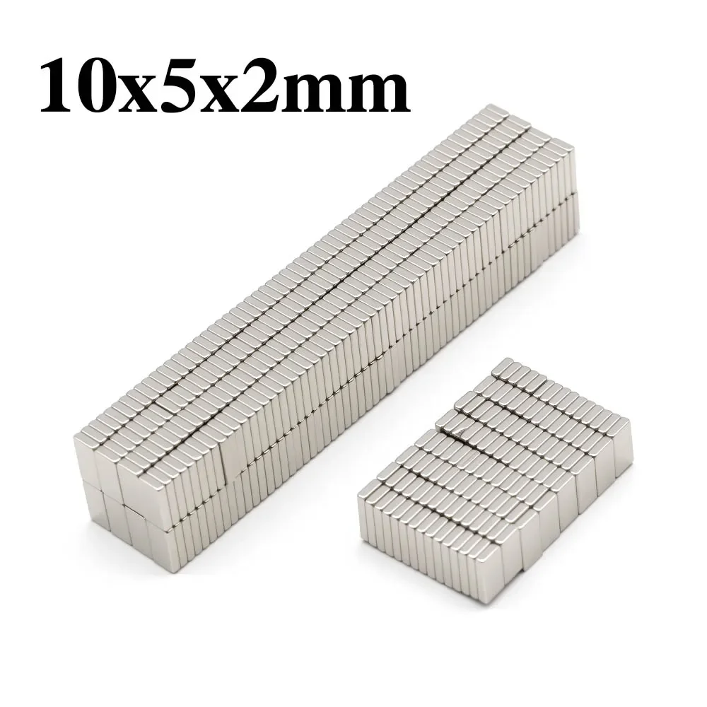 10x5x2﻿mm Super Powerful Block Magnet Neodymium Magnet NdfeB N35 Strong Permanent Magnetic imanes Refrigerator Magnet