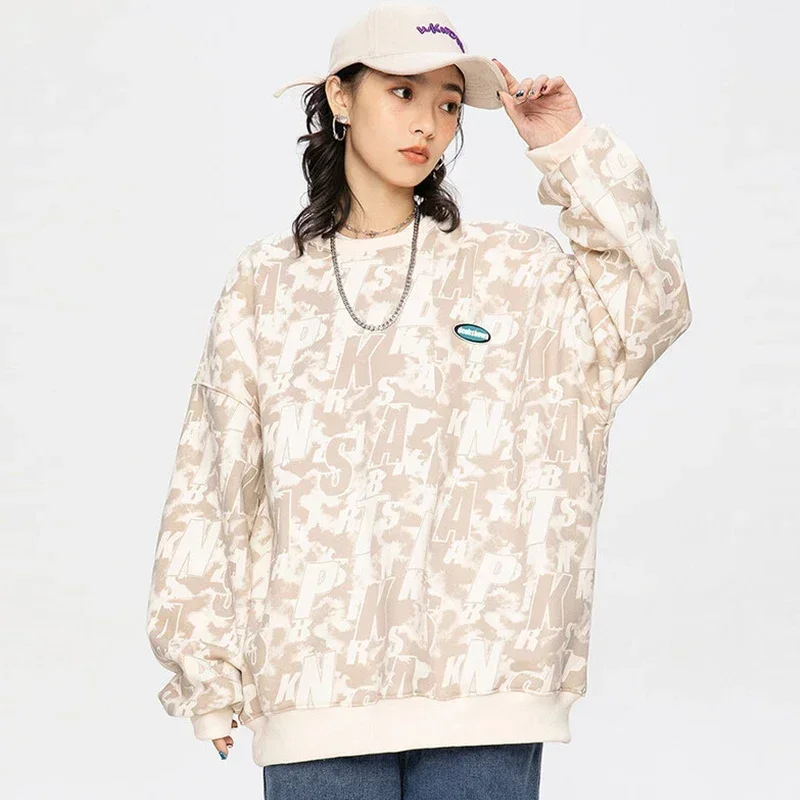 

Printed Oversized Sweatshirts Women Japanese Style Teenagers Normcore Hipster Youthful Vitality Autumn O-neck All-match Hoodies