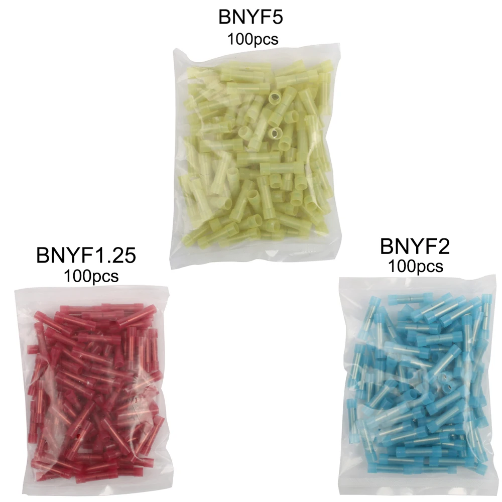 BNYF1.25 BNYF2 BNYF5 Cold pressed,Long Full Insulated Middle Joints Nylon brass Splice Connectors terminal AWG12-10 4-6mm2