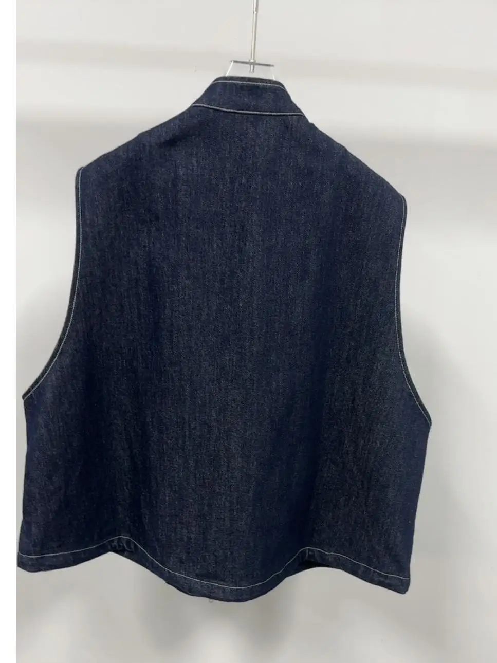 Extra Large 300 Pounds Stand Collar Vest Unisex Loose Design Drawstring Sleeveless Jacket Trendy Autumn Wear for Teenagers