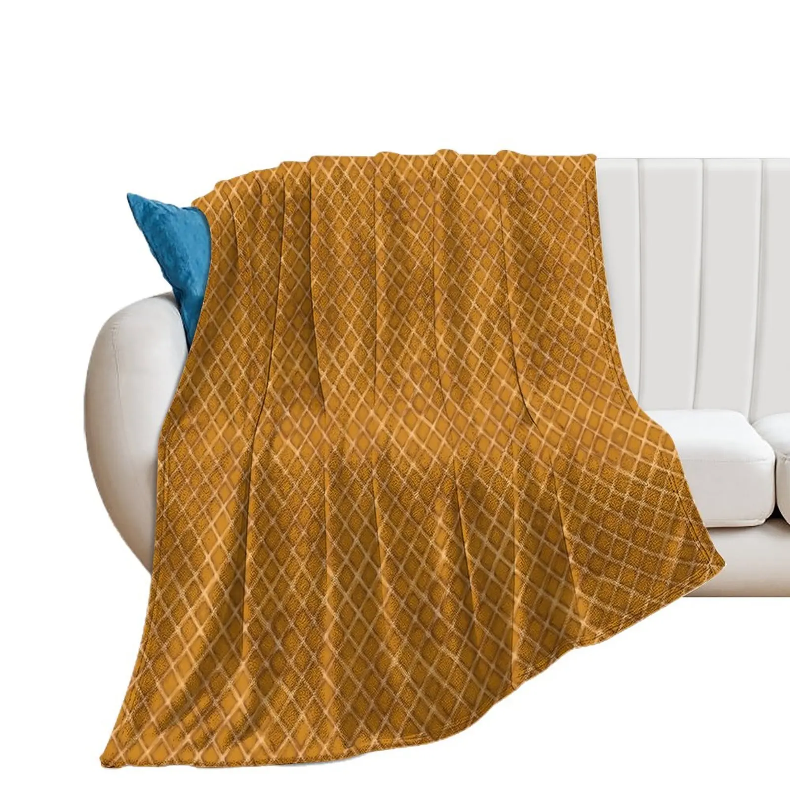 

waffle crust cone - pattern repeat Throw Blanket Hair for babies warm for winter Blankets