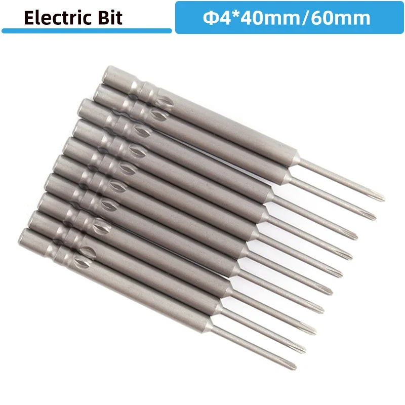 

10pcs 4MM Srewdriver Bits Batch S2 Alloy Steel Material 1.2mm-4.0mm PH0 PH1 PH2 Screw Driver Parts