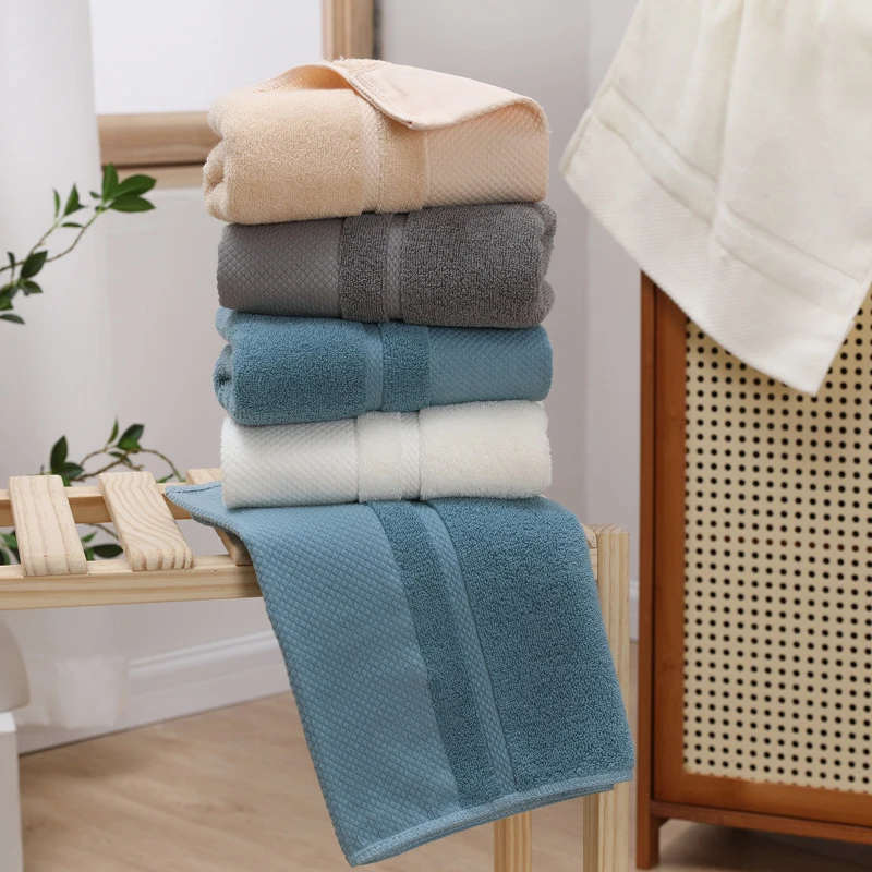 100% Cotton Premium Towel Highly Absorbent Quick Drying Thicken Soft Face Towel Not Easy to Drop Household Face Towel