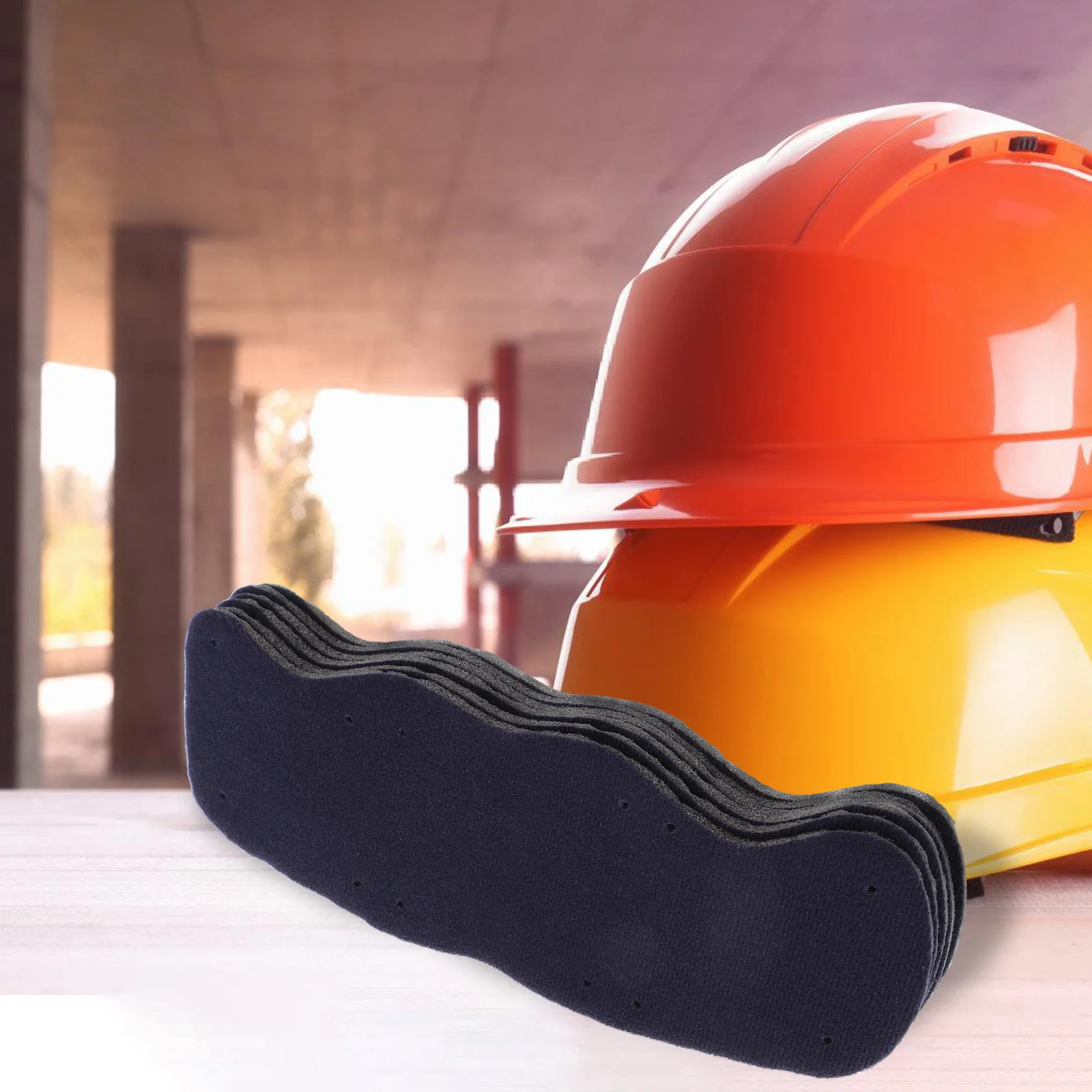 

6Pcs Safety Hat Liner Cotton Sweatband Hard Hat Insert Replacement Cooling Sweat Absorbent Pad Industrial Accessories