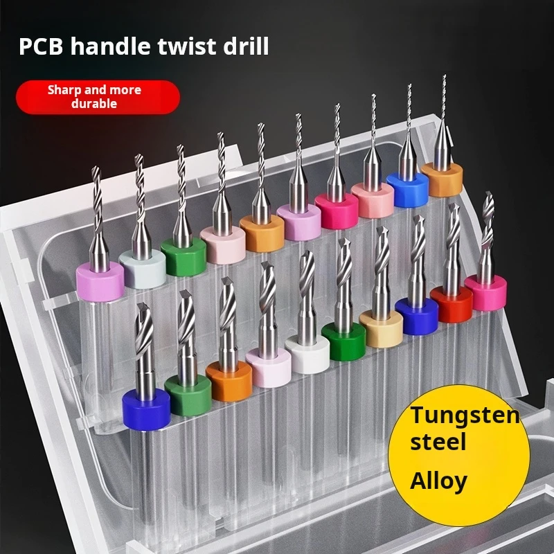 

10 шт. набор сверл для печатных плат, твердосплавные микросверла 1/8 дюйма с фиксированным хвостовиком, мини-файлы из вольфрамовой стали с ЧПУ для печатной платы 0,1-3,1