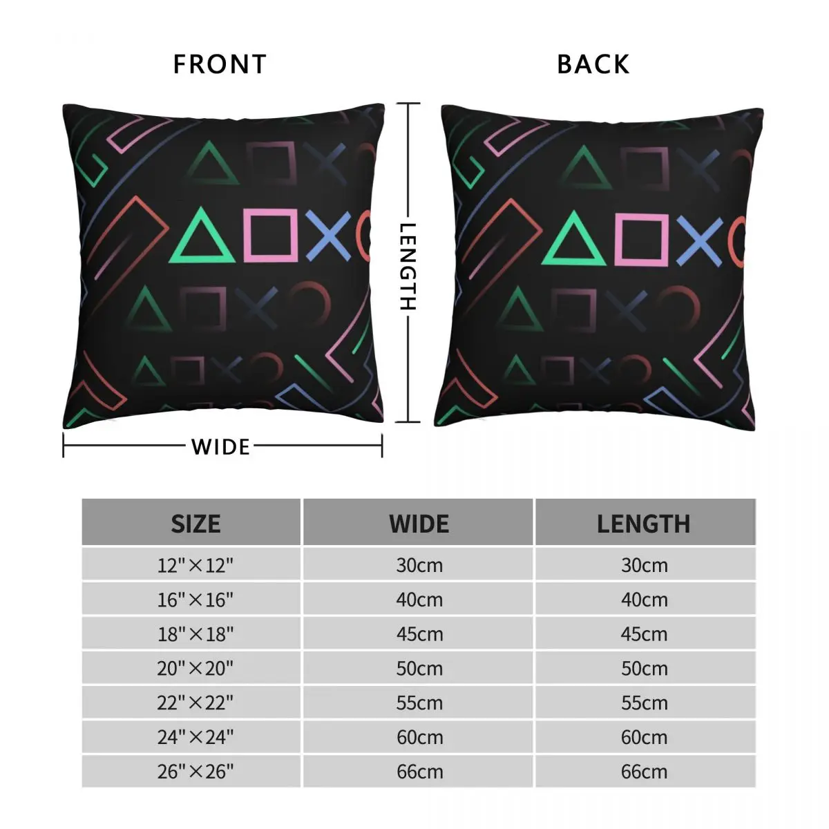 Digital Classic Gamer Icons Pop Art Pillowcase Polyester Linen Velvet Printed Zip Decor Pillow Case Room Cushion Cover 45x45