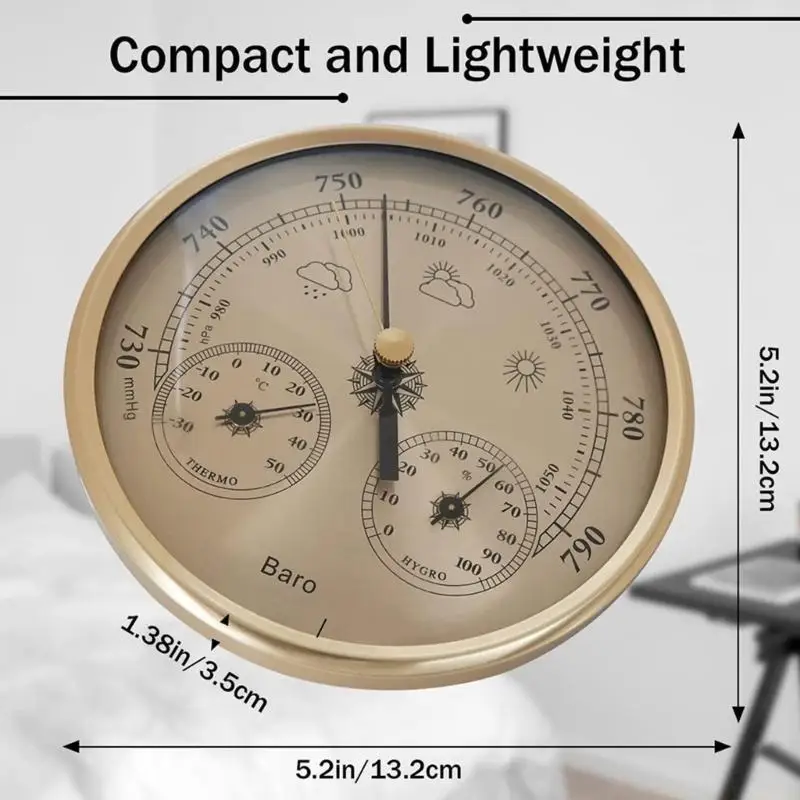 Picture 7: A2BE Barometer Thermometers Hygrometer Anglers Weather Companion 130mm Diameter Gauge