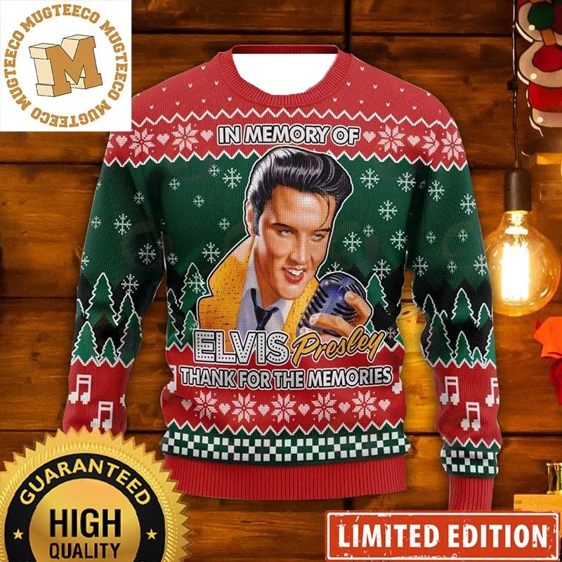2026/27 New Elvis Presley Ugly Christmas Sweater 3D Printed Fun Retro Rock Festival Party Winter Warm Hoodie Family Clothing