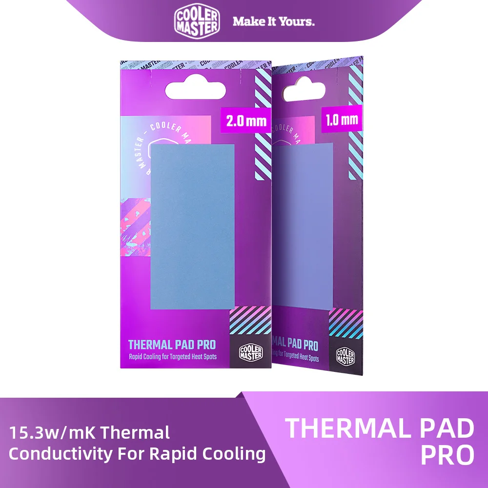 

Cooler Master Thermal Pad Pro 15,3 Вт/м. K, Теплопроводящая силиконовая прокладка, видеокарта, материнская плата M.2, твердая термосмазка SSD