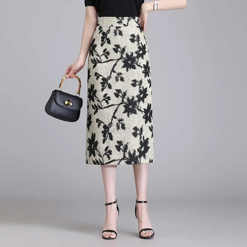 

Ele Midlength Hip Skirt Faion Split OneStep Skirt Spri Ciwalk PVC Batwing ape Wrap Sle Women's Skirts