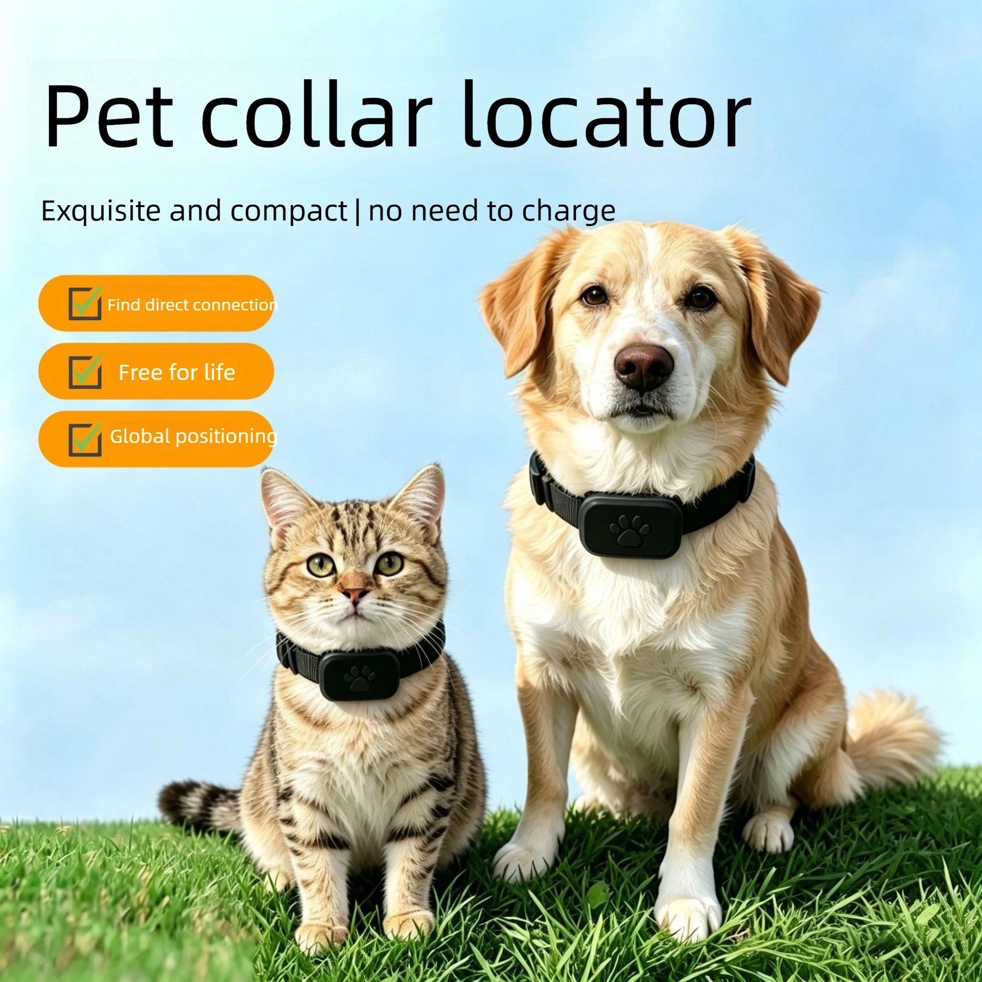 CD Pet Smart Tag Tracker GPS for IOS Android Find My Pet Collar Anti Lost Finder Dog Cat Locator Global Positioning