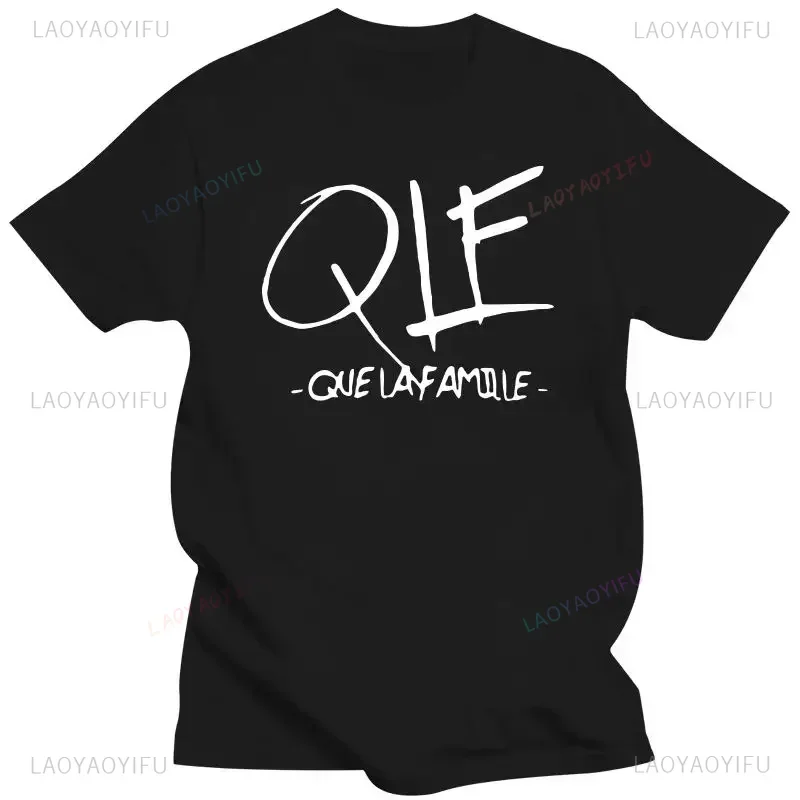 Camiseta personalizada para hombre, camisetas con gráficos de algodón Qlf Que La Famille Chanson Musique N007, ropa de regalo para el Día de San Valentín