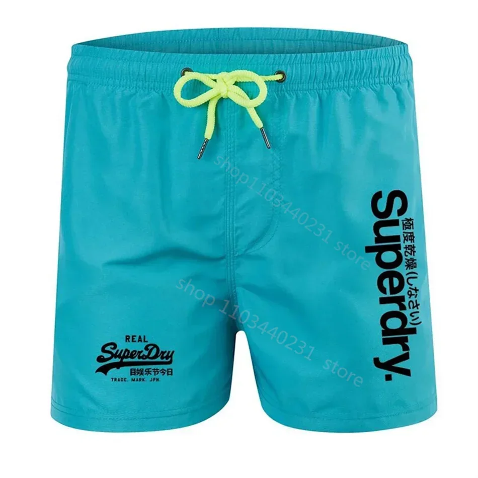 Men's and women's Breathable Beach Shorts Trunks Casual Fashion Board Surf Quick Drying Drawstring Boxers 3 Points Pants