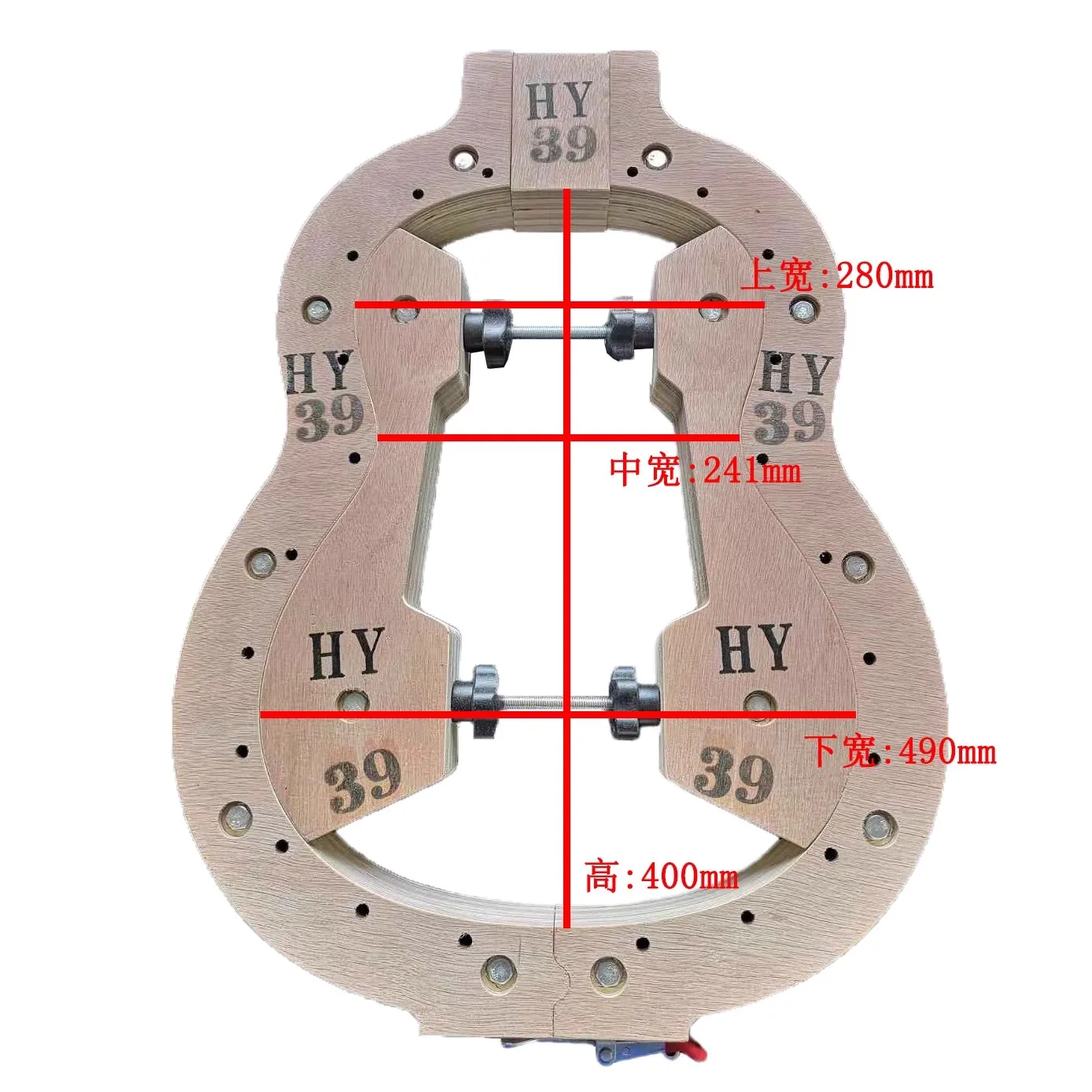 Classical guitar production assembly inside and outside mold Sound Beam Model Assembly Mold