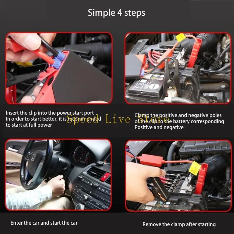

547C Auto Power Emergency Car Jump Starter 10800mAh Built-in LED Flashlight