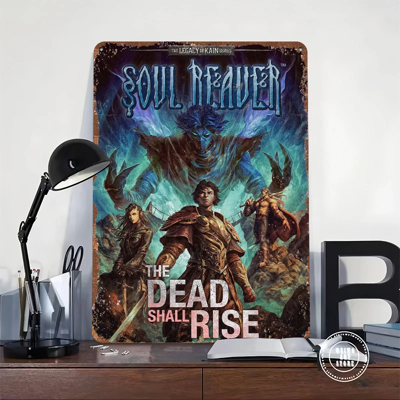 Soul Reaver The Dead Shall Rise Poster Customized Vintage Metal Signs Wall Art Retro Tin Plaque for Garage Accessories Home Deco