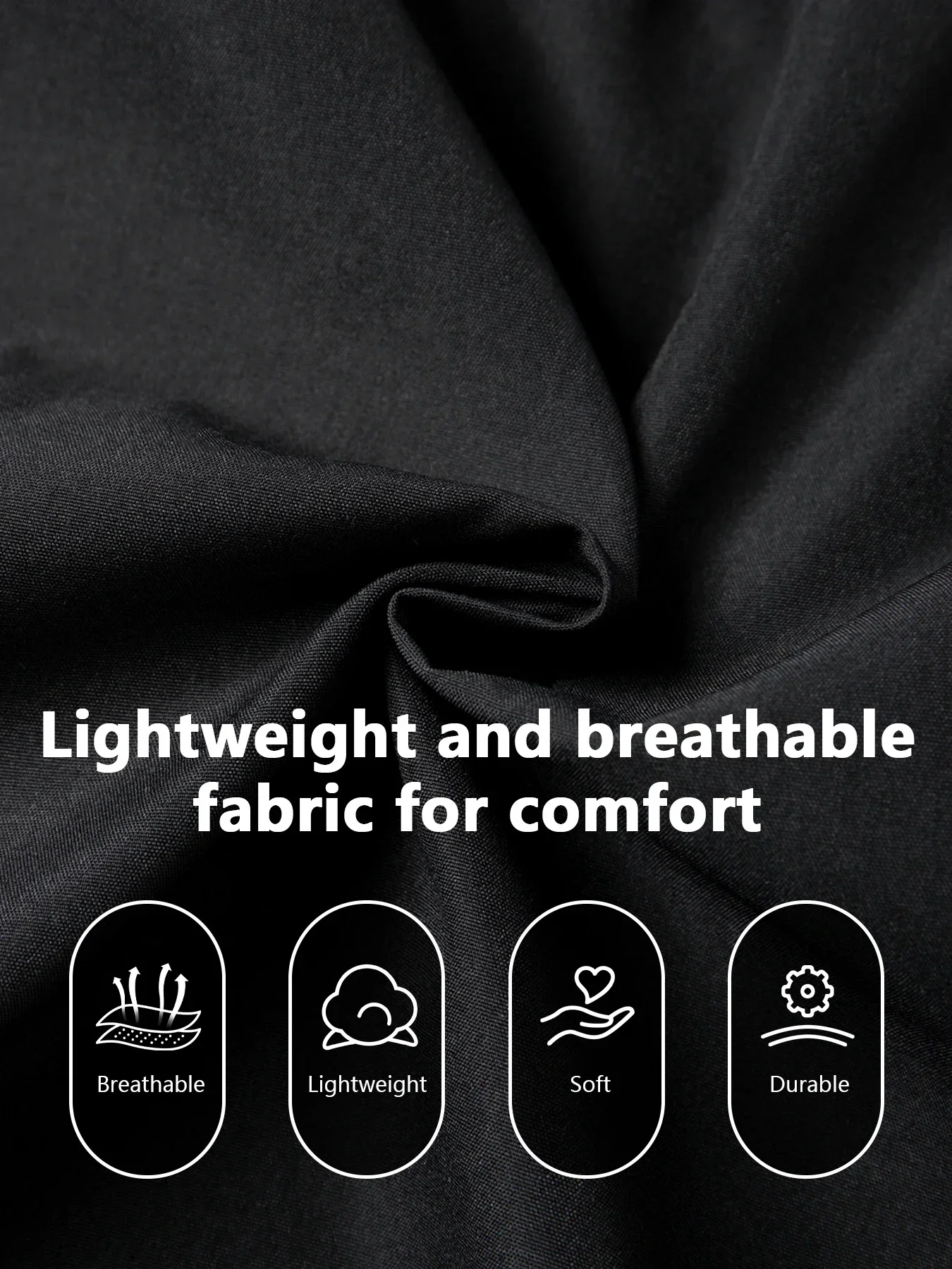 Wrinkle Resistant Soft Woven Men Straight Chino Trousers Button Fly Back Elastic Waist Deep Side Pockets Urban Cycling Work Pant - view 5