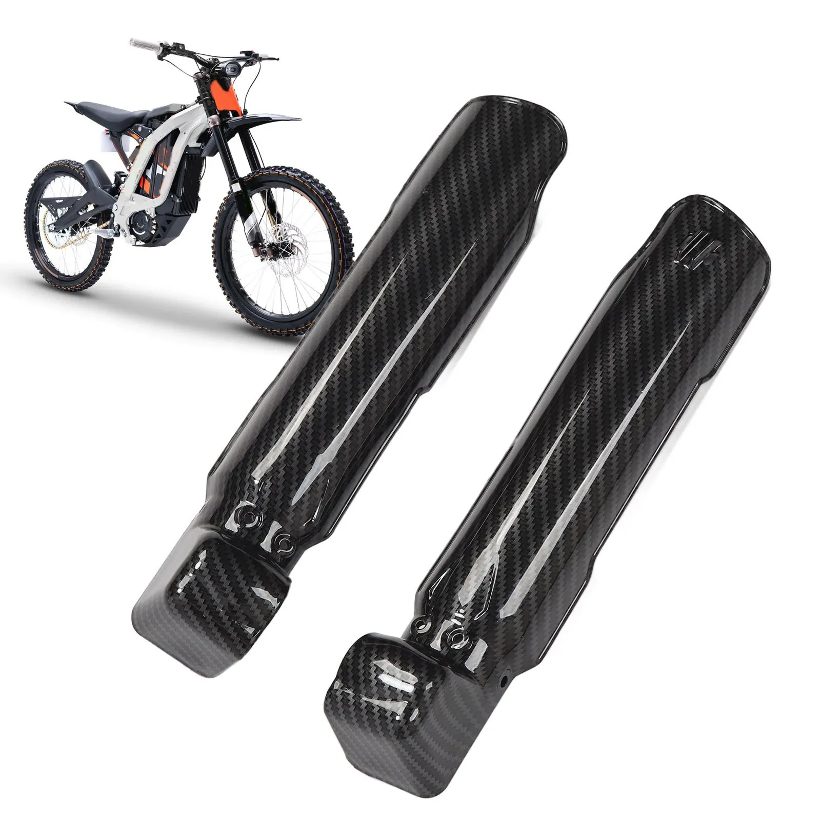 

2 шт., защита амортизатора из углеродного волокна, защита вилки мотоцикла, замена для SurRon Light Bee X S