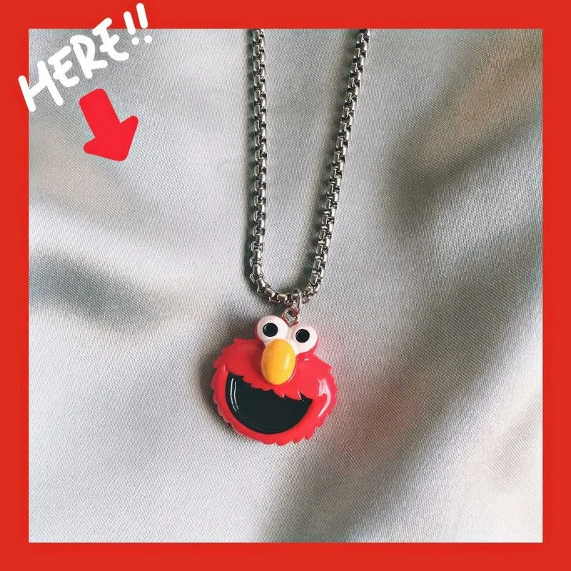 Hasbro-collar de personaje de película de Anime de Barrio Sésamo, ELMO, monstruo de las galletas, personalizado, creativo, lindo colgante de muñeca Kawaii