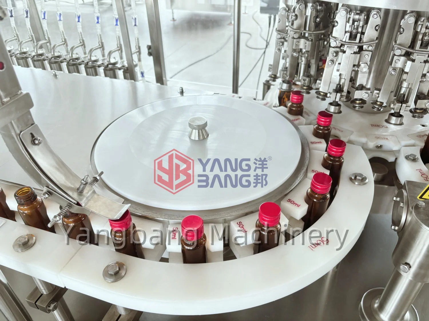 Automatic 50ml 2oz Drink Oil Liquid Essential Oils Energy Shot Bottle Packaging Filling Machine 16 Heads Filling Sealing Machine