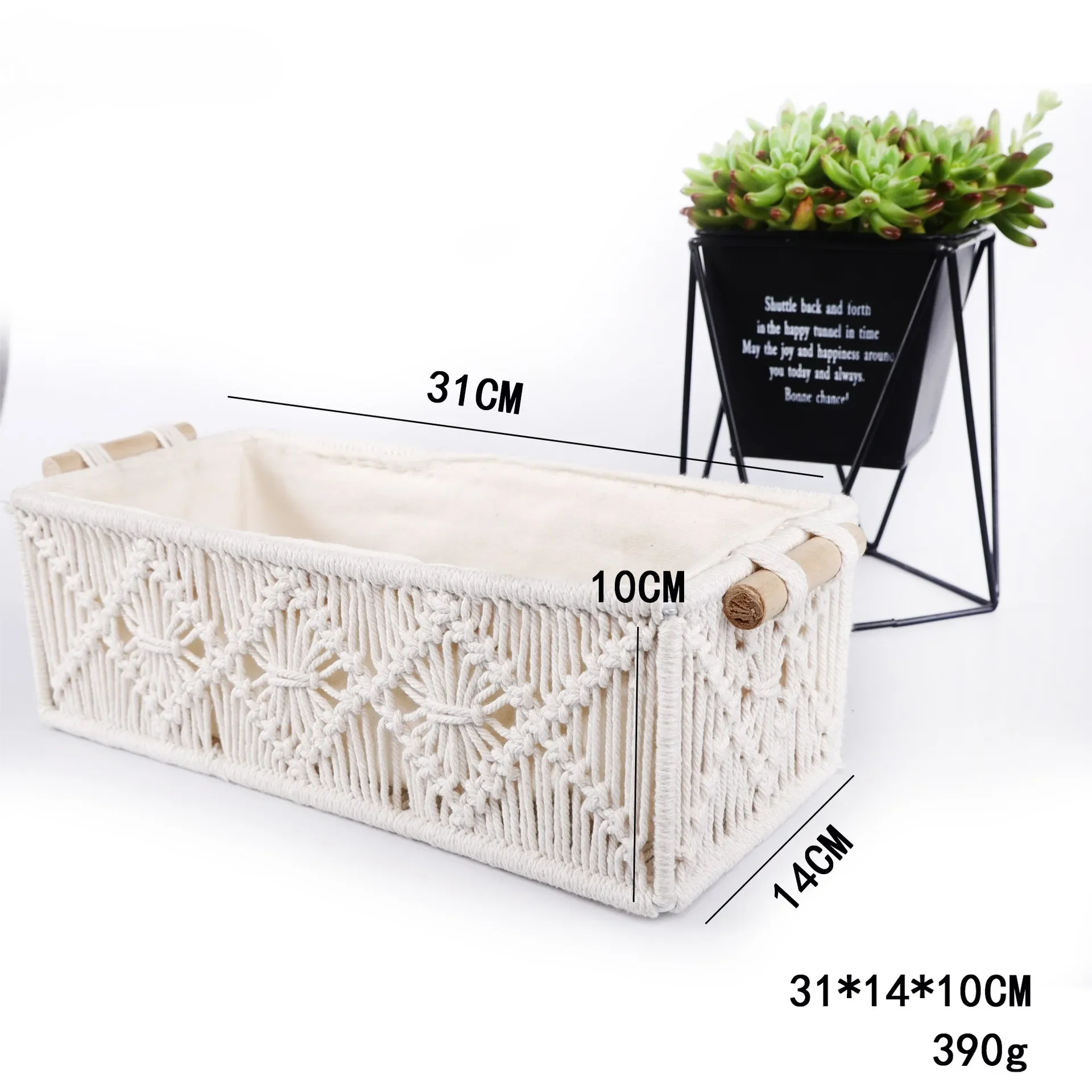 

Bohemian Decorative Basket for Finishing Countertops, Toilet Paper Holder Basket with Handle, Suitable for Bathroom