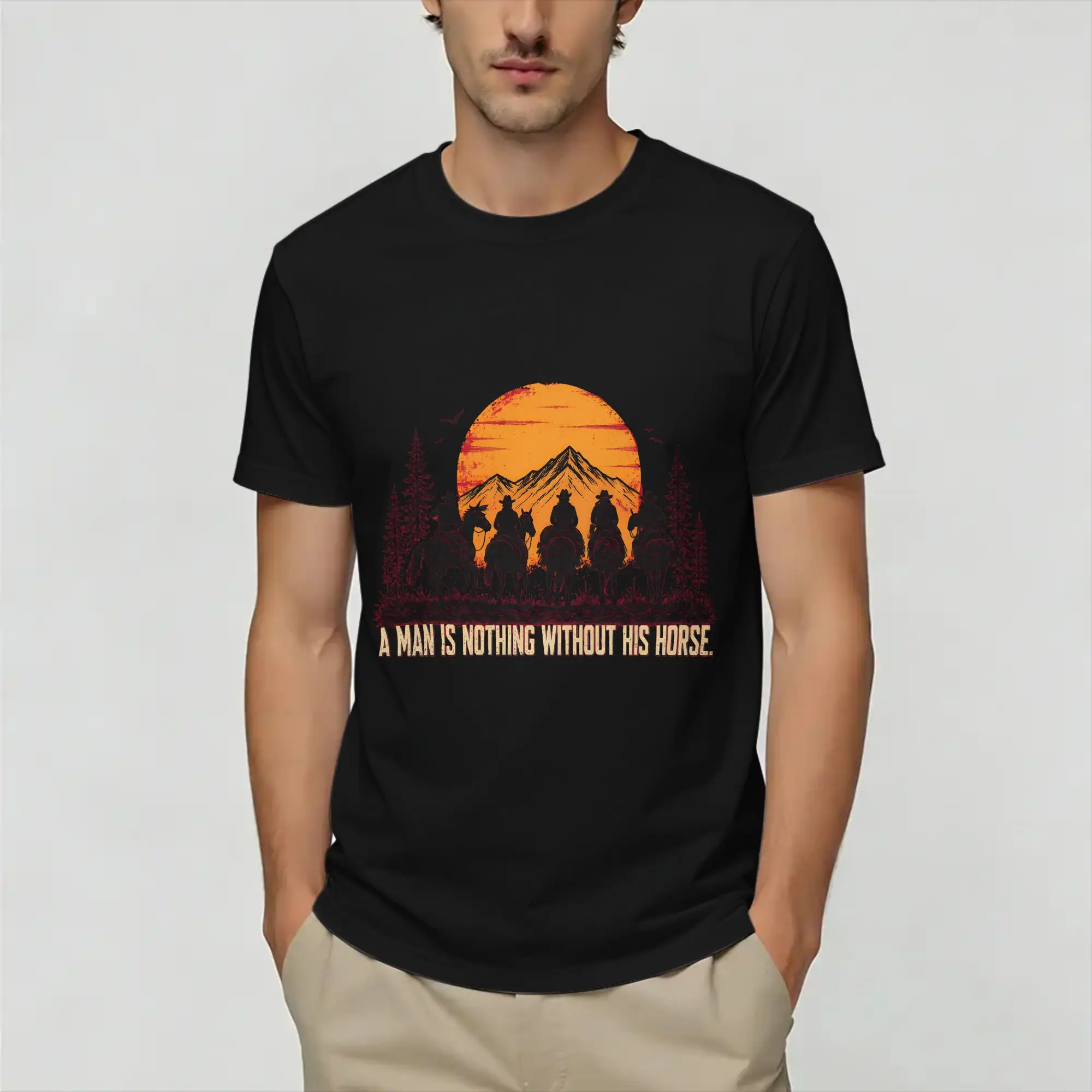 Red Dead Redemptions  T-Shirt for Men  Funny 100% Cotton Tees Round Neck Short Sleeve T Shirt Plus Size Clothes