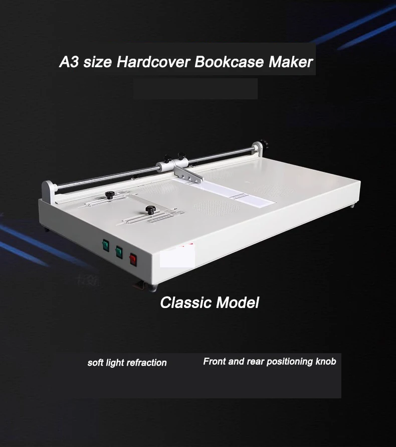 A3 Size Electric Manual Hardcover Book case Maker Making Machine With Background Lighting Positioning
