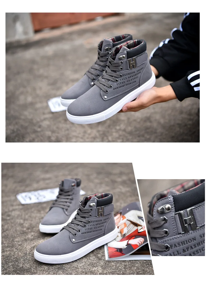 Leinwand Stiefeletten für Mann 2024 Mode Casuals Männer Schuhe Winter Plüsch Warme Männliche Leinwand Schuhe Schuhe Große Größe 46 47 – Detail 19