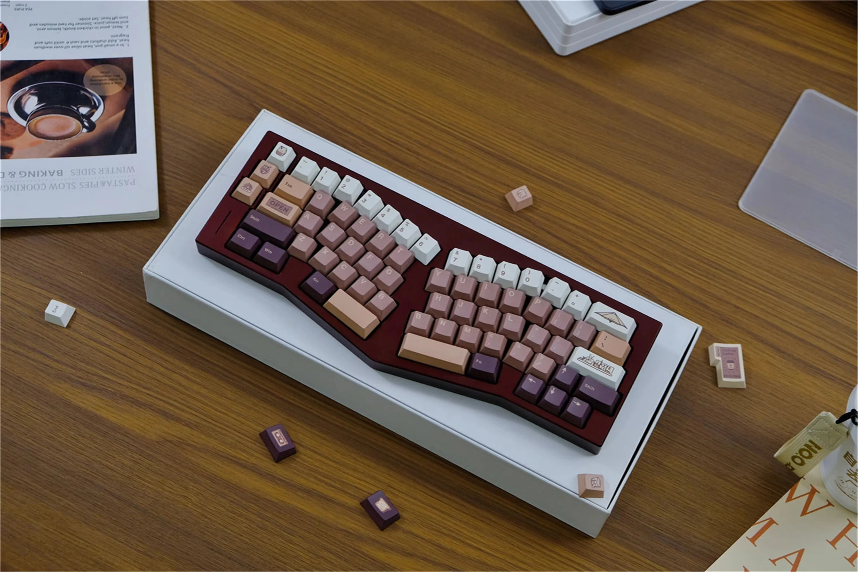 GMK Coffee R2 Keycaps 151 Keys PBT Material CHERRY Profile DYE-SUB Keycap For MX Switch Mechanical Keyboard ISO ANSI Layout