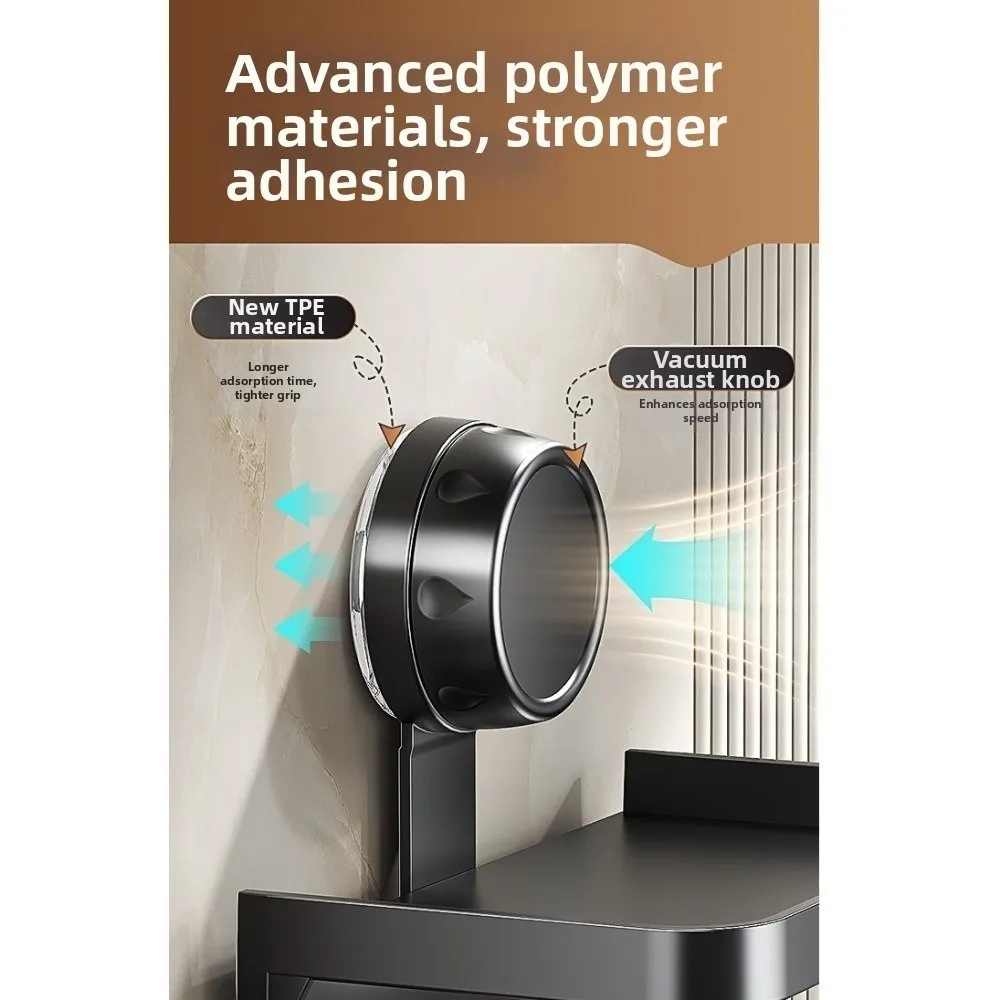 Suction Cup Bathroom Paper Holder High-Quality Multi-Functional Tissue Holder No-Drill Self Adhesive Toilet Paper Rack Home Use view 3