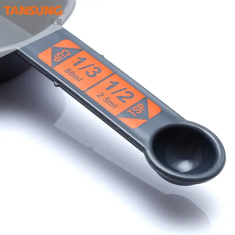 Scale plastic measuring spoon, coffee measuring spoon, double head four-piece set, kitchen baking set