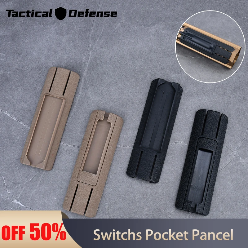 Tactical Airsoft Scar Pocket Panel For Remote Switch DBAL PEQ NGAL CQBL Sight Laser M300 M600 Flashlight 20mm Rail Accessories