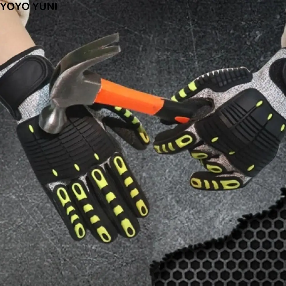 

Shock Absorbing Mechanical TPR Gloves Nitrile Dipped Palm Impact Protection Anti Cutting Gloves Oil-proof TPR Material